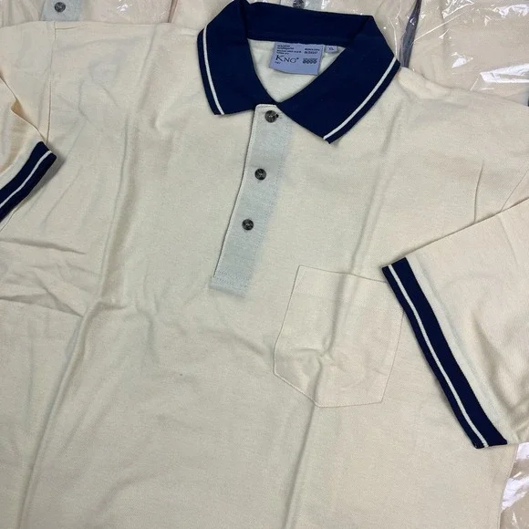 Vintage KNG International Short‎ Sleeve Shirts Preppy Yellow Navy Y2K Lot of 9 - Picture 7 of 8